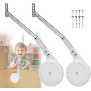 2 Pack Toy Box Hinges Soft Close Hinges for Wooden Box, Smooth Close Lid Support Kit, with Easy Installation Template, 105 Degree Open Angle (No Extra Hinges)