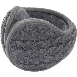 Surblue Unisex Warm Knit Earmuffs Ladies Outdoor Cashmere Winter Pure Color Fur Earwarmer