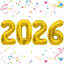 2026 Gold Foil Numbers Balloons(40 Inch) Graduation Decorations Senior Class of 2026 Balloons Happy New Years Eve Party Supplies 20 26 Signs Props Birthday Anniversary Wedding Festival Ornament Decor
