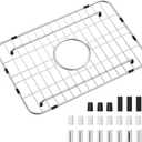 Sink Grid 18" X 12-1/2", Centered Drain with Corner Radius 1-1/2" (18" X 12-1/2" Centered Drain)