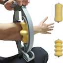 Tennis Elbow Relief & Pain Relief Forearm Roller with Three Replaceable Massage Rollers for Tissue and arm Massager(Comes with 3 Massage Rollers)