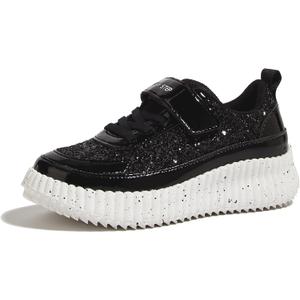 LUCKY STEP Kid's Glitter Running Sneaker Sparkly Braided Shiny Bling Princess Shoes School Athletic Walking Shoes for Children/Boys/Girls (10 Toddler)
