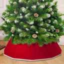 Mr. Pen- Christmas Tree Collar, 28 Red Tree Collar for Pencil Tree, Christmas Tree Collars for Artificial Trees, Christmas Tree Base Cover, Xmas Tree Collar for Christmas Tree Cover Base