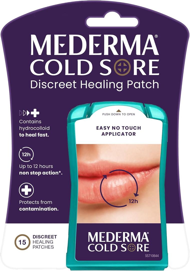 Mederma Cold Sore Discreet Patch - Hydrocolloid Gel, Relieves Redness & Swelling, Conceals Cold Sores