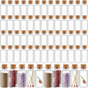 Bokon 200 Pack Mini Glass Jars with Lids 30 ml Small Glass Bottles for Crafts DIY Wedding Graduation Party Favors Message Storage Containers Bulk Tiny Vials for Gifts Decorations and Keepsake Use