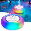 2 Pack Floating Pool Lights with Bluetooth Pool Speaker, 2-in-1 RGB Pool Lights, IP68 Waterproof, 360 Hi-Fi Sound for Pool, Hot Tub and Outdoor Parties