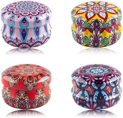 Gram Lip Balm Containers, 12pcs Round Metal Salve Tins with Lids, Mini Candle Jars, Small Sample Containers for Balms, Salves, Cosmetic, Nail Polish, DIY Items set of 3