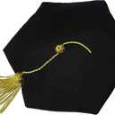 GraduationMall Graduation Doctoral Tam Velvet with Gold Bullion Tassel