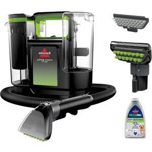 BISSELL Little Green Max Pet Portable Carpet and Upholstery Deep Cleaner, Car/Auto Detailer, with Self-Cleaning Tough Stain Tool and Pet Hair Removal Tool (3860)
