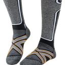 Merino Wool Ski Socks Women Men,2 Pairs Knee High Winter Warm Skiing Socks Performance Thermal Snowboarding Socks (Medium, Black & Blue)