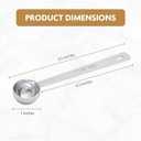 2PCS 1TSP(5ML) 18/8 Stainless Steel Measuring Spoon, Metal Measure Scoop for Dry and Liquid Spices, Must-have for Kitchen