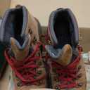 Danner Mountain 600 Waterproof Hiking Boots for Men - Lightweight, Durable Upper with Breathable Lining, Shock-Absorbing Footbed & Traction Outsole (8 Wide, Brown/Red)