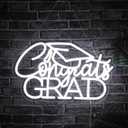 Congrats Grad Neon Sign for 2026 Graduation Decorations