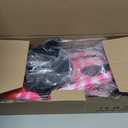 Snorkeling Gear for Kids, 4 in 1 Child Mask Fins Snorkel Set with Panoramic View Anti Fog Mask, Dry Top Snorkel, Trek Fins and Travel Bag, Kids Snorkeling Set with Fins for Snorkeling Swimming (Pink & Pink)