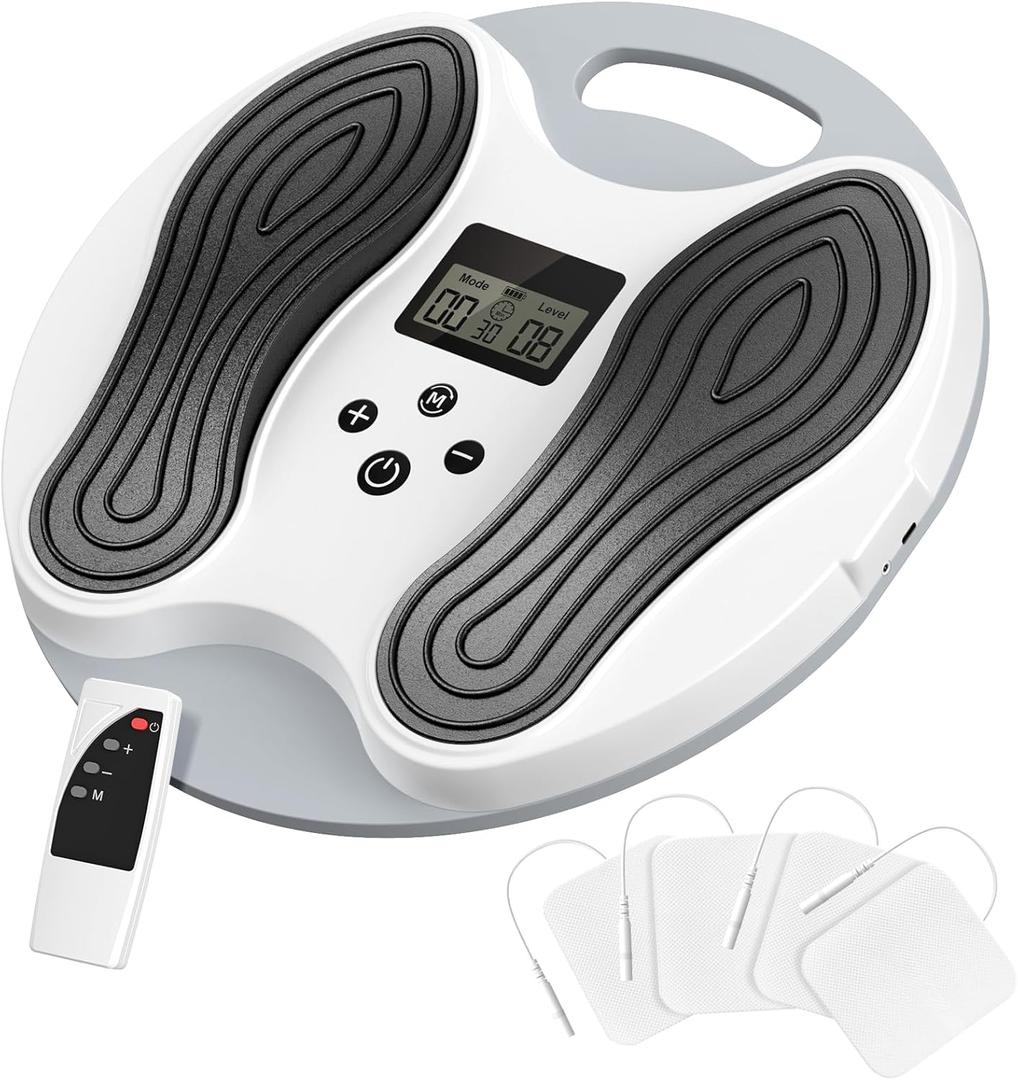 EMS Foot Massager for Neuropathy, Portable TENS and EMS Circulation Stimulator for Relief of Neuropathy, Plantar Fasciitis, FSA and HSA Approved with 4 TENS Muscle Stimulation Pads