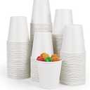 100 Pack 5 oz Paper Cups, Disposable Small Bathroom Mouthwash White Cups for Office, Parties, Travel, Picnics and Events