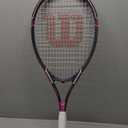 WILSON Tour Slam Adult Recreational Tennis Rackets (Grip Size 2 - 4 1/4", Pink/Grey)
