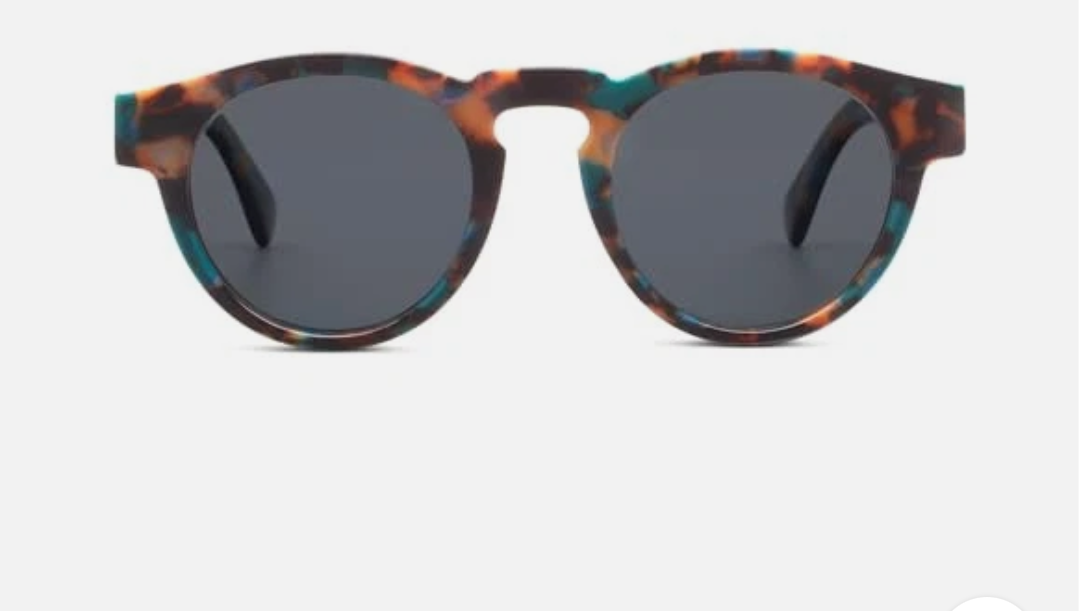 Women's Nantucket Bifocal Sunglasses Round, Teal Botanico, +2.50 + 2.5