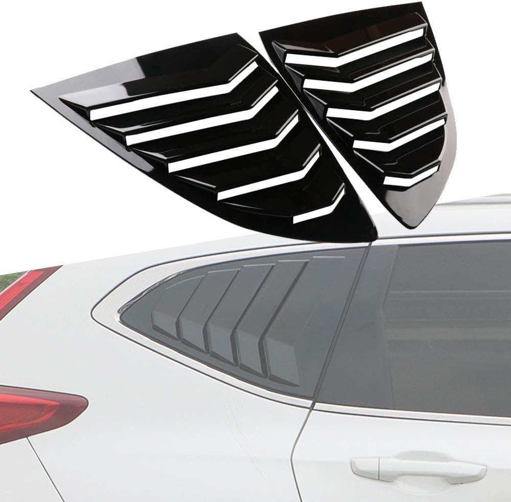 BOYUER for Honda CR-V CRV 2022 2021 2020 2019 2018 2017 Racing Style Rear Side Window Louvers, Sport Style Scoop Louvers Cover Blinds Cool Exterior Decoration (Bright black)