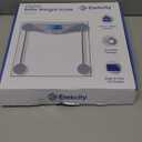 Etekcity Digital Body Weight Bathroom Scale, Large Blue LCD Backlight Display, High Precision Measurements,6mm Tempered Glass, 400 Pounds (11.9 x 11.9 inches, Silver)