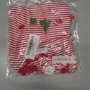 ZAXARRA Baby Christmas Sweatshirt Romper Striped Waffle Knit Jumpsuit Christmas Tree Embroidery Cute Boy Girl Holiday Outfit (Red)