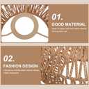 GANAZONO Woven Paper Rope Lamp Shade Simulation Rattan Pendant Light Shade Ceiling spider Bulb Covers for Pendant Floor Table Lamps Drawing Room Bedroom Office Hotel