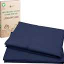California Design Den 100% Organic Cotton King Pillowcase Pair, Set of 2, Soft & Cooling Percale Weave Cotton Pillow Covers (Navy)