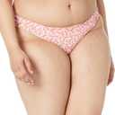 Amazon Essentials Women's Side Tab Bikini Swimsuit Bottom (X-Large, Pale Peach Micro Floral)