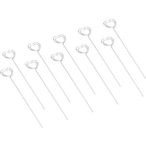 PATIKIL 4.7 Inch Metal Wire Place Card Holder, 30 Pack Photo Picture Floral Picks Heart Shape Clips for Party Meeting Wedding Displaying DIY, Silver Tone
