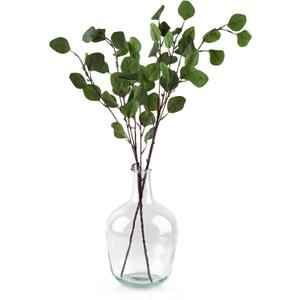 Clear Glass Vase Tall Farmhouse Vase for Branches Glass Vases for Centerpieces in Home Decoration (M)