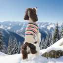 Kuoser Dog Sweater, Dog Sweaters for Medium Dogs, Doggie Sweater Christmas Clothes, Winter Coat Apparel Cable Knitwear, Pet Sweatshirt Outfit for Frech Bulldog, Boston Terrier, Apricot L (L (Chest: 20.9'' / 53cm))