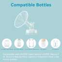 4PCS 21mm Breast Pump Flanges, Compatible with Spectra S1/S2/9Plus/Synergy Gold, Motif Luna, Wide-Mouth Bottle Fit, Breast Pump Accessories