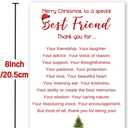 8 x Funny Christmas Card for Best Friend, Happy Xmas Holiday Gift Idea for Bestie Sister, Merry Christmas to A Special Friend Card (es148)