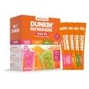 Dunkin Zero Sugar Refreshers Singles To Go! Powdered Drink Mix, 40 Ct Variety Pack, Energy from Green Tea, Aspartame-Free, Just Add Water (EXP 05/01/28)