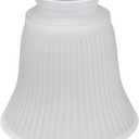Aspen Creative 23036-4A Transitional Frosted Bell Shape Ceiling Fan Glass Shade.2-1/8"Fitter.Size:4-3/4"D x 4-5/8"H.4Pcs/Pack