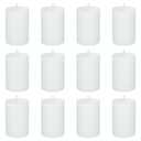 12 Pack 3x3 Inch Pillar Candles, Unscented Column Candles for Home Restaurants Spa Church Weddings, Smokeless Dripless and Clean Burning Emergency Candle - White