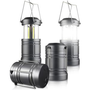 LED Camping Lantern for Power Outages, Battery Powered, Emergency Lanterns for Hurricane, Outdoor Use, 4 Pack