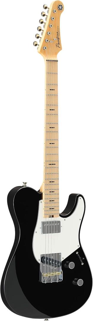 Pacifica SC Standard Plus Electric Guitar with Maple Fingerboard, Black with Gig Case