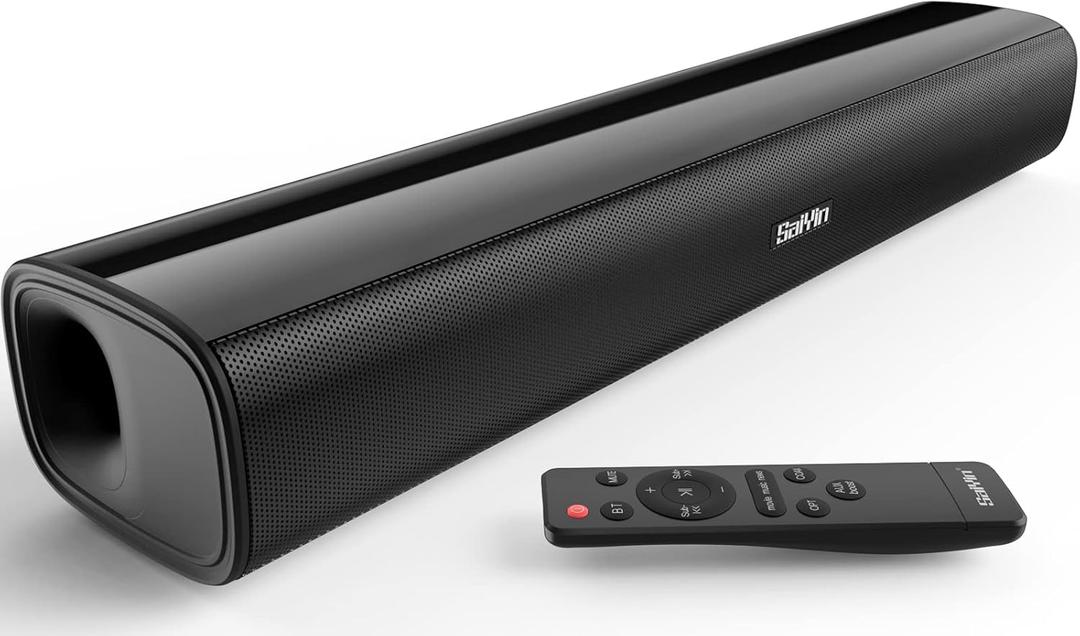 Saiyin Sound Bars for TV, 40 Watts Small Soundbar for TV,Surround Sound System TV Sound Bar Speakers with Bluetooth/Optical/AUX Connection for PC/Gaming/Projectors,17inch Saiyin Sound Bars for TV, 40 Watts Small Soundbar for TV,Surround Sound System TV Sound Bar Speakers with Bluetooth/Optical/AUX Connection for PC/Gaming/Projectors,17inch