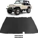 Under Hood Insulation Compatible with 1987-1995 Jeep Wrangler YJ Hood Insulation Pad Heat Blanket Replacement with Clips