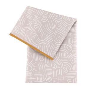 Bumkins Baby Splat Mat for Under High Chair, Babies Toddlers Eating Mess Mat, Waterproof Reusable Cloth for Arts and Crafts, Playtime Mat for Kids, Floors or Tables, Fabric 42inx42in, Desert Boho