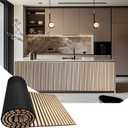 94.5 x 23.6 in Acoustic Wood Wall Panels,3D Flexible Soundproof Wall Panels,Wood Slat Wall Panel for Interior Wall Decor (Oak)