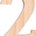 Oubest 6 Inch Wooden Numbers Unfinished Wood for Crafts, Wall, Home, Birthday, Wedding, Party Decor, DIY Painting Project, 0.6 Inch Thick Large Standing Unfinished Wooden Numbers 2