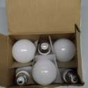 Amazon Basics A19 LED Light Bulbs, 60 Watt Equivalent, Energy Efficient 9W, E26 Standard Base, Daylight White 5000K, Dimmable, 10,000 Hour Lifetime , 6-Pack