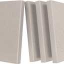 UMIACOUSTICS 4 PCS Acoustic Panels with Hanging Brackets, 2 Thick Fiberglass Sound Proof Panels Removable for Studios, Office, Home Theater Wall- Linen (23.6" x 11.8"-4pcs)