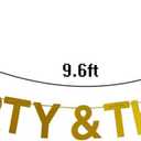2 x 30 Flirty & Thriving Banner, 30th Birthday Bunting Sign, Dirty Thirty Party Decorations, Dirty 30 Party Sign, Gold and Black Glitter