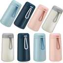 Bokon 4 Pack 9oz Small Water Bottle Made of 304 Stainless Steel Double Wall Vacuum Insulated for Hot and Cold Drinks Leakproof with Carry Handle for Travel Gym Hiking