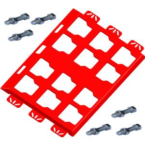 VELCKING for Milwaukee Packout Mounting Plate, Metal Storage Base, Wall and Floor Compatible Toolbox Mount (RED, 1-Full Plate)