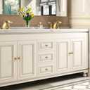 Haliwu 6 Pack Antique Brass Cabinet Knob Soild Zinc Alloy Dresser Knobs for Dresser Drawer (1.06 inch (27mm), Champagne Bronze)