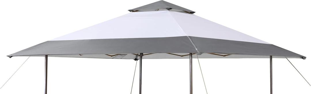 Canopy Replacement Top Compatible with Ozark Trail 13' x 13' Instant Outdoor Canopy Frame, Canopy Cover ONLY, (White/Darkgrey)